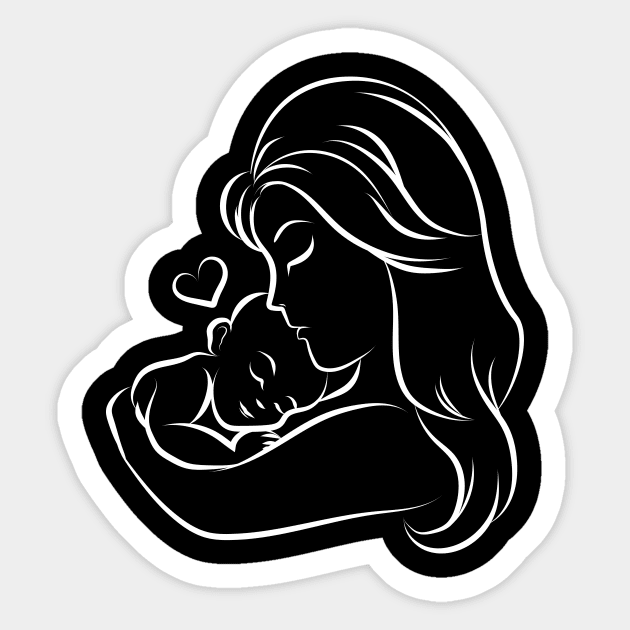 Mothers Day Wife Mom Sticker by avshirtnation